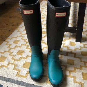 Hunter Boots, knee-high, size 8